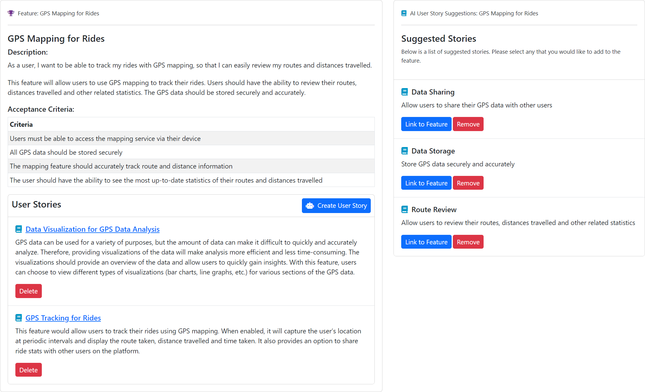 Ai Generated Product Backlog Features and User Stories