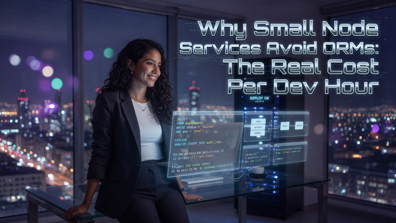 Why Small Node Services Avoid ORMs: The Real Cost Per Dev Hour
