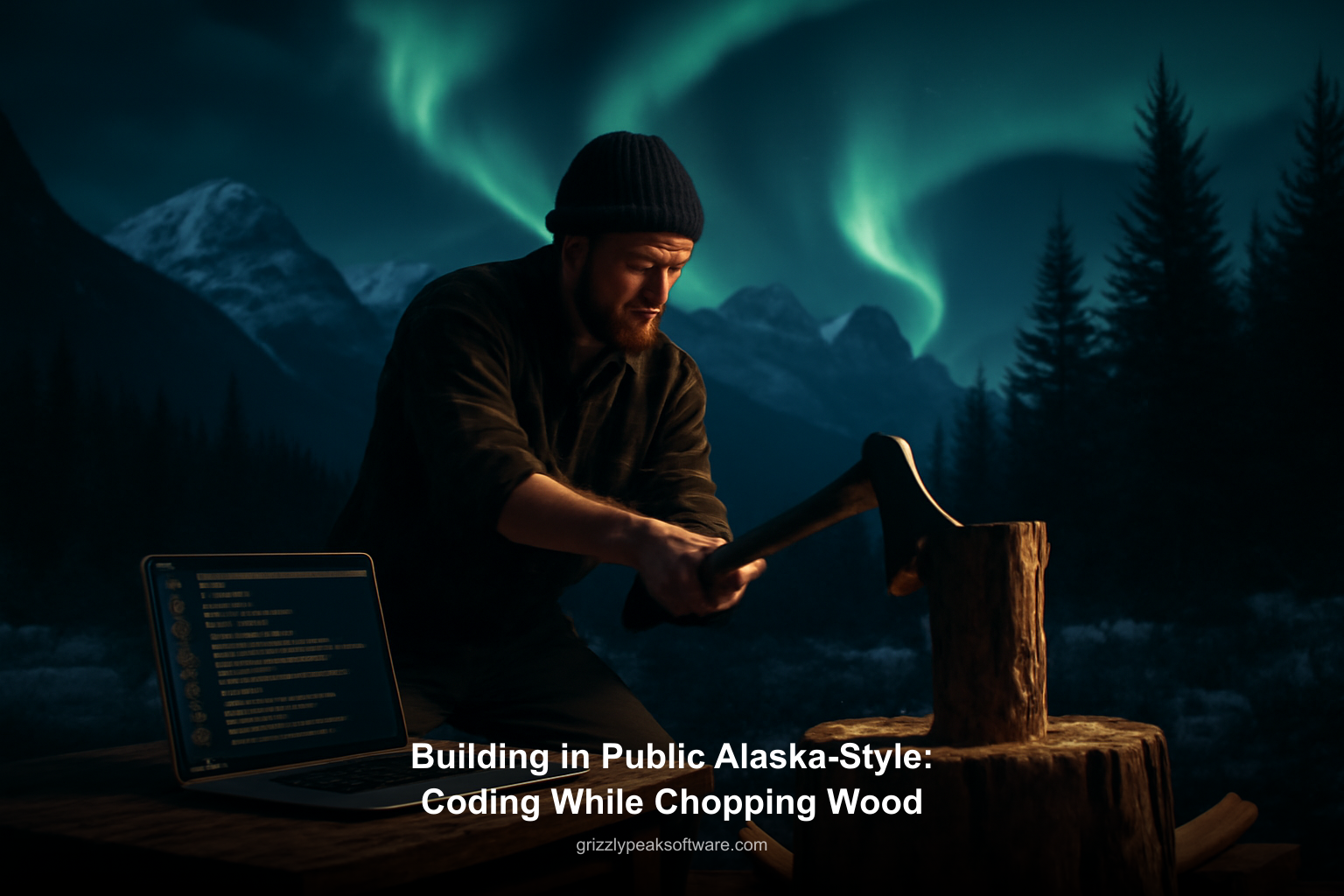 Building in Public Alaska-Style: Coding While Chopping Wood